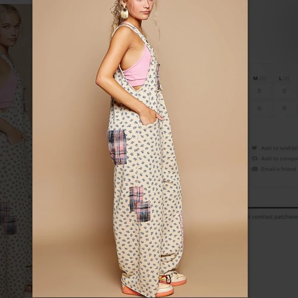 POL Cream, Blue, Pink Jumpsuit
Gr8 condition
height-adjustable 
nonsmoking home - Picture 4 of 7